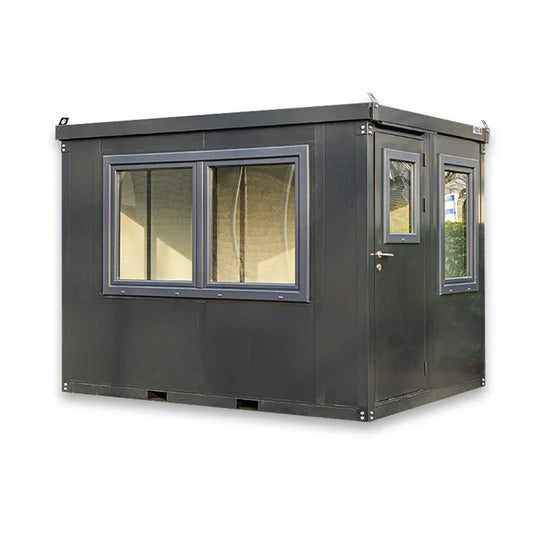 ANTHRAZIT BÜROCONTAINER 3X2M MIT DOPPELFENSTER