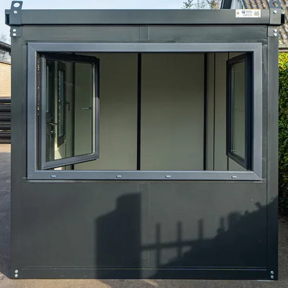 CONTAINER BUREAU ANTHRACITE 4X2M AVEC DOUBLE PORTE ET FENÊTRE